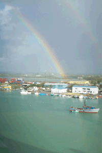 Just a beautiful rainbow in Cayo Levantado in the Dominican Republic